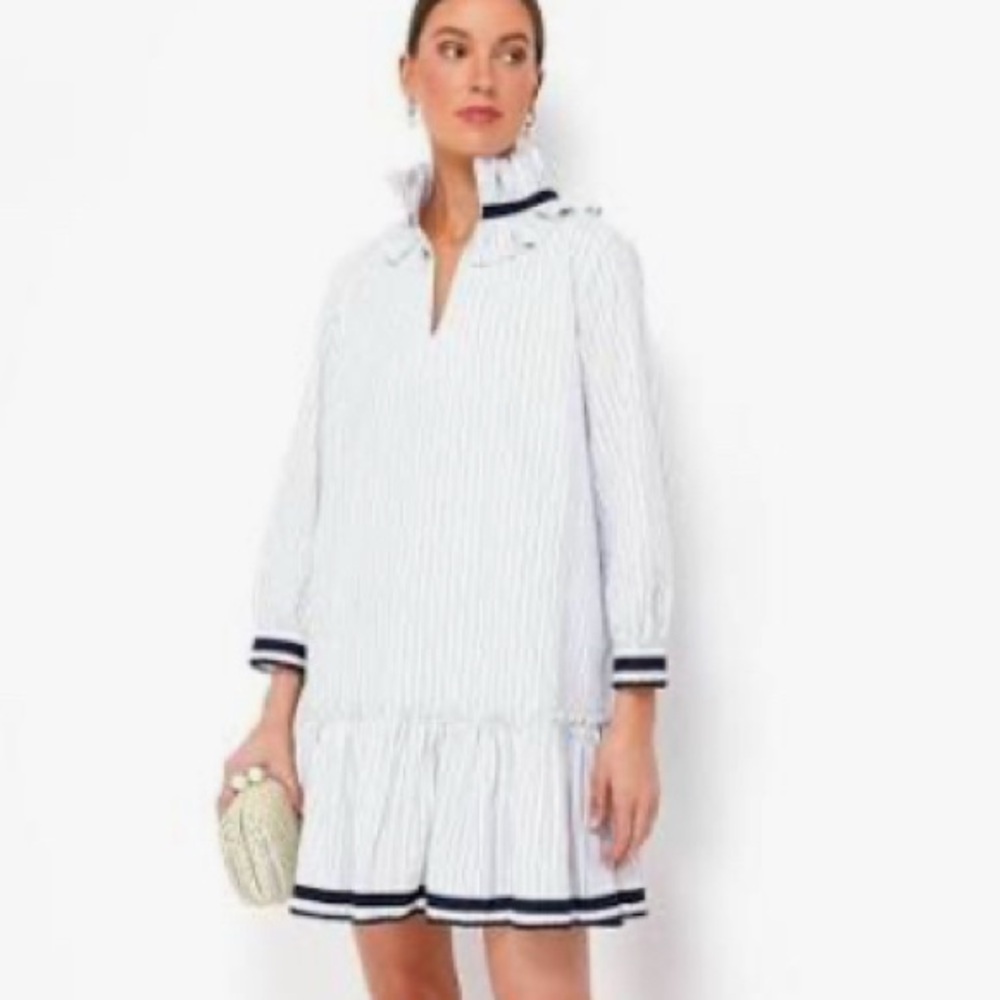 Tuckernuck White and Blue Pleated Sundress